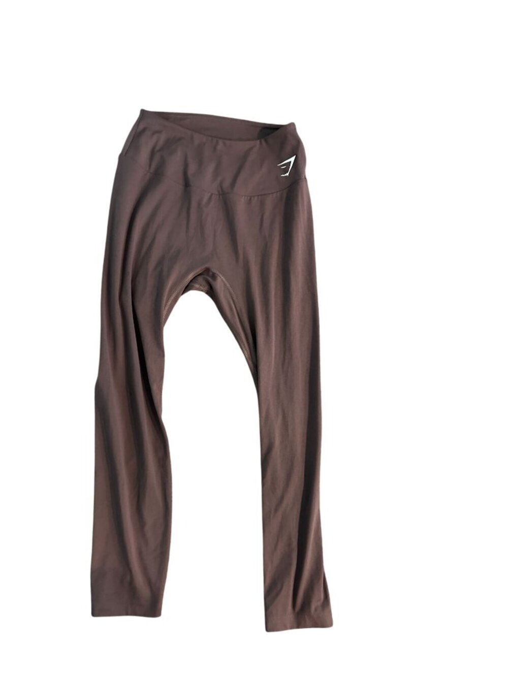 Gymshark Womens High-Waisted Brown Leggings M Polyester Elastane Blend Gym